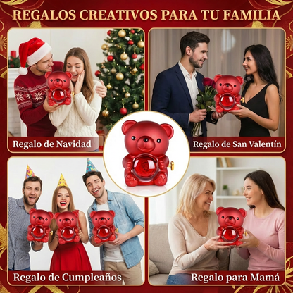 Oso Rosa Eterna con Collar