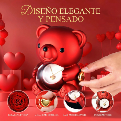 Oso Rosa Eterna con Collar