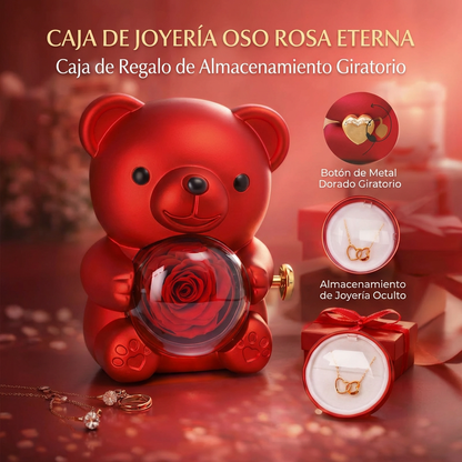 Oso Rosa Eterna con Collar